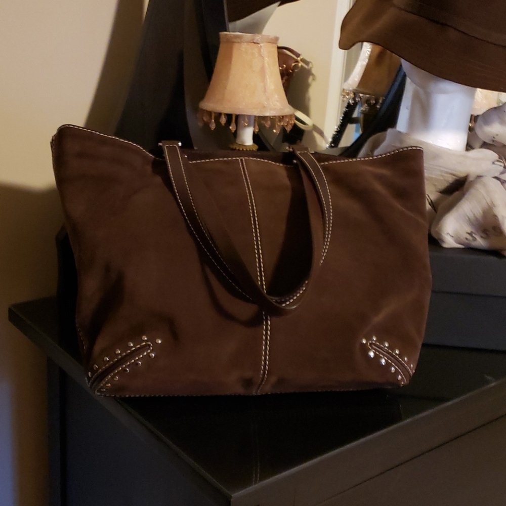 ๐Michael Kors "Astor "Suede Leather Tote - Picture 7 of 12